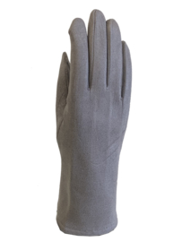 Daim look-a-like gloves lichtgrijs