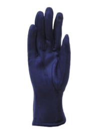 Daim look-a-like gloves blue