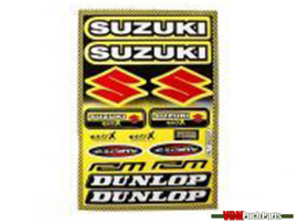 Sticker set 23cm x 33cm Dunlop / Suzuki