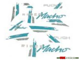 Sticker set green Puch Rider Macho 91