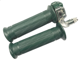 Throttle Handle set Moss green / Transparent Plastic Lusito M88 22mm Universal