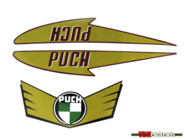 Tank and rear mudguard transfer sticker set Puch MS
