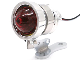 Achterlicht Chroom / Rood Vintage Caferacer Style! LED Universeel