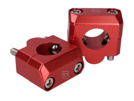 Handlebar clamp adapter set Fatbar! 22mm > 28,6mm Rot Doppler universal