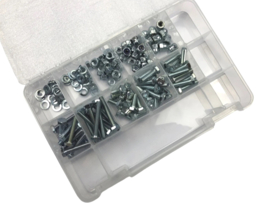 Assortiment Bouten - Moeren - Ringen Zeskant M6 Verzinkt 150-Delig