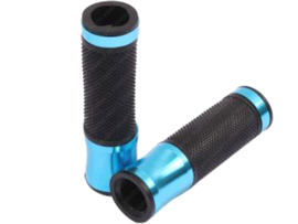 Handle grips set 22mm - 24mm 120mm Black / Blue CNC Universal