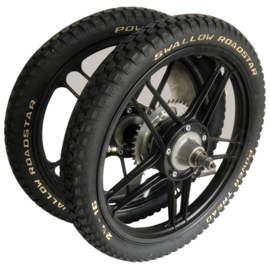 16 Inch Stervelg set zwart compleet Origineel! Puch Maxi