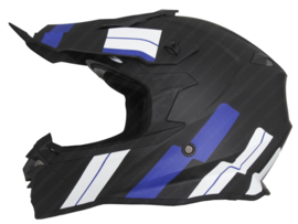 Helm Cross Retro MT Vito Tivoli Matt Schwarz - Blau - Weiß