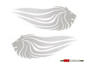 Sticker set silver 154mm x 292mm Lion head