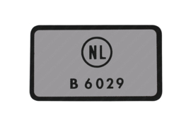 Prüfzeichen Aufkleber Tomos 2 Gang Niederlande B-6029