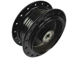 Naaf Voorwiel Spaakvelg Gepoedercoat Zwart (RAL 9005) Puch Maxi