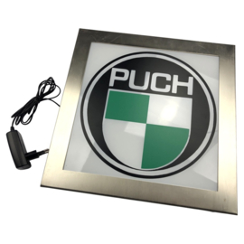 Lichtbak 30x30cm Puch Logo!