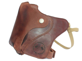 Gesichtmaske Leder Café Racer Vintage Brown