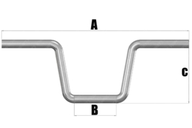 Stuur Origineel Model Chroom Puch MV / MS / VS / Tomos 2L / 3L / 4L