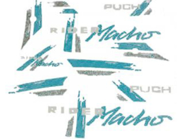 Aufkleber Satz Grün Puch Rider Macho 91