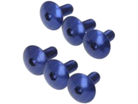 Schrauben Satz M6X15 Aluminium Blau 6 Stück