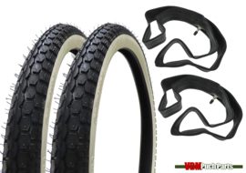 19 inch 2.25 Continental KKS10WW Tyre set (White wall) Puch MV/VS/Co