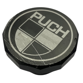 Fuel cap with logo black Puch Maxi S / N