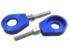 Chain tensioner set M6 CNC aluminium blue