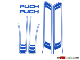 Lijnen sticker set blauw (Puch Maxi S)