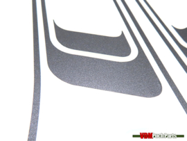 Lijnen sticker set PVC transfers antraciet metallic (Puch Maxi S)