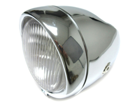 Egg-Headlight chrome large 130mm (Side mounting)