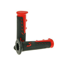 Handle grip set 22mm - 24mm 125mm Black / Red Sport Universal