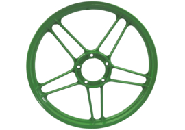 5 Star Alloy Cast Wheel 17 Inch Powdercoated Green 17 x 1.35 Puch Maxi
