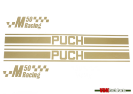Aufklebersatz Gold Puch M50 Racing