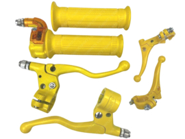 Handle & Throttle set handlebar Complete! Yellow Lusito M88 22mm Universal