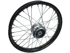 Speichenrad Hinten 17 Zoll 1.40 Breit Eloxiert Schwarz - Poliert Rigida! Puch Maxi