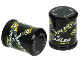 Ventieldop set Aluminium Zwart Doppler 2-Delig Universeel