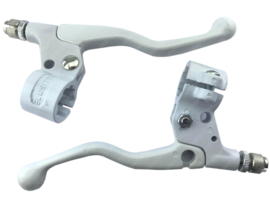 Brake lever set Short White Metal! Lusito M84 22mm Universal