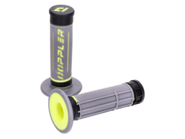 Handle grip set 22mm - 24mm 120mm Grey / Black / Neon Yellow Doppler Grip 3D Universal