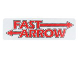 Aufkleber Fast Arrow 100mm x 30mm Rot - Transparent Universal