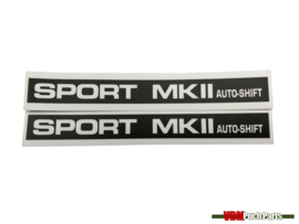 Aufkleber Seitenverkleidung Schwarz/Weiß Puch Maxi Sport MK ll