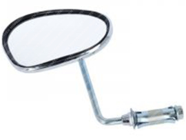 Plug-in Mirror Convex Glass Chrome Left 45° BUMM Universal