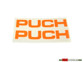 Tank sticker set Puch (Fluor oranje)