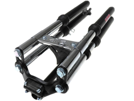 EBR Voorvork kort dubbele veerpoot 56cm (Zwart)