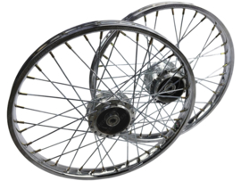 Spaakvelg set 17 Inch 1.20 Staal Italcerchio - Gepolijst A-Kwaliteit! Puch Maxi N