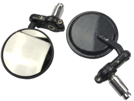 Plug-in mirror set Round Carbon Universal