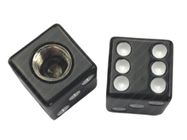 Valve caps set dice black