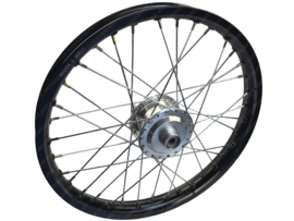 Spaakvelg Achterzijde 17 Inch 1.40 Breed Geanodiseerd Zwart - Gepolijst Rigida! Puch Maxi