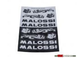 Sticker set zwart / grijs 11cm x 17cm 12-Delig Malossi