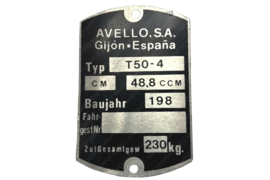 Typeplaatje Frame Puch Cobra T50 - 4