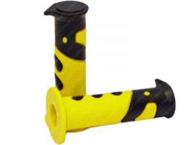 Handle grips set 22mm - 24mm 120mm Black / Yellow 922X Universal