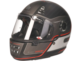 Helm Integraal Retro MT Jarama SV Baux Mat Zwart - Grijs - Zilver