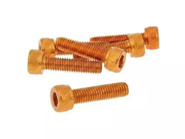 Bolt set Allen M5 x 20mm Anodized Orange 6-Pieces Universal