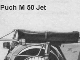 Bekleding Buddyseat Zadel Laag Model Zwart Puch M50 (Jet)