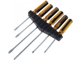 Screwdriver set with Wallmount 6-Pieces